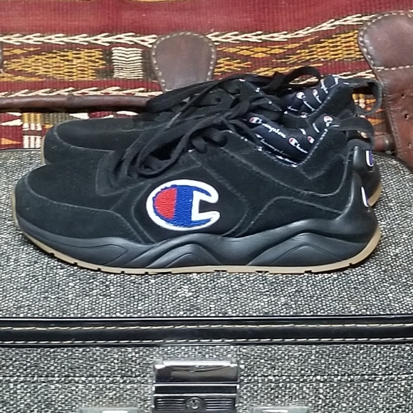 Champion Sneakers Black Suede Size Youth 5.5 - Picture 8 of 9